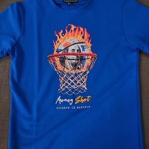 Blue Kids Shirt with Graphic Print